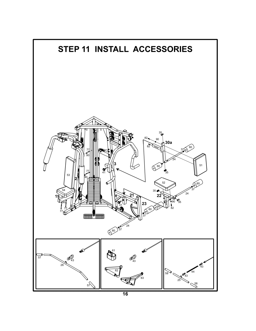 BodyCraft BCG 446 manual Install Accessories 