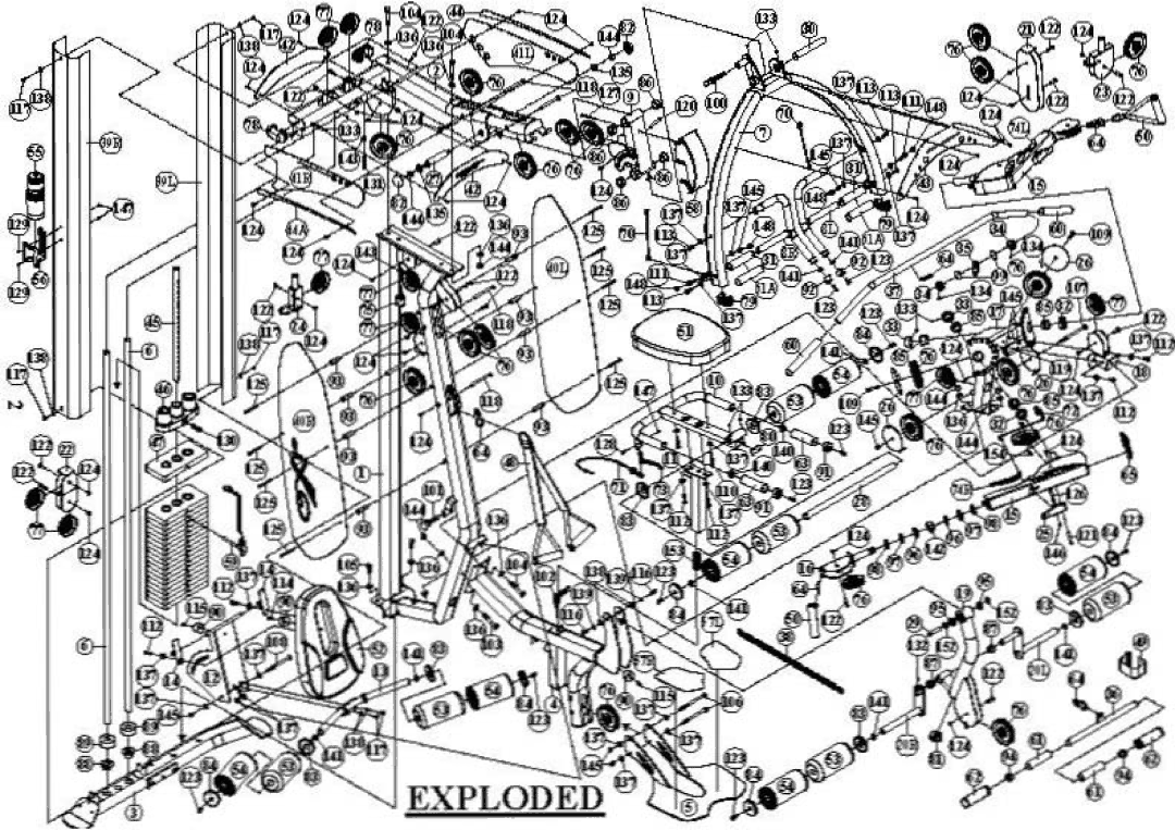 BodyCraft GXP manual Exploded 