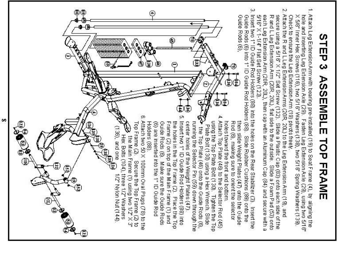 BodyCraft GXP manual 8 8 ~, ~c~ !.,3, 3 m 