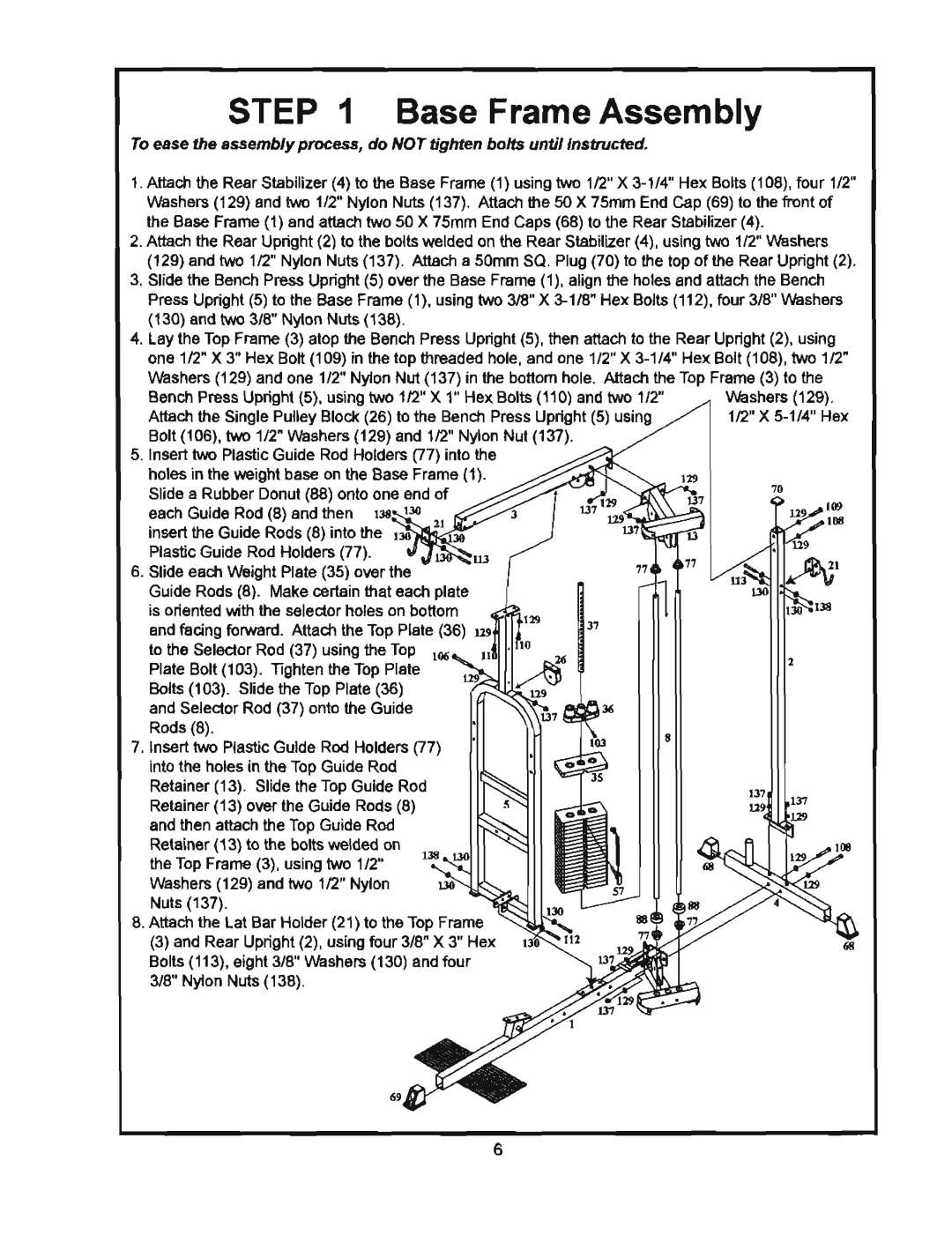 BodyCraft K1 manual 