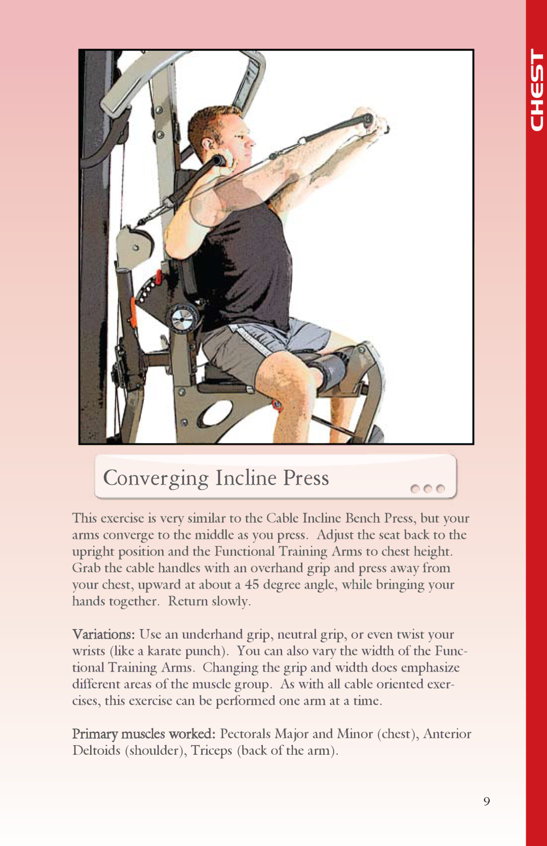 BodyCraft Strength Training System manual Converging Incline Press 