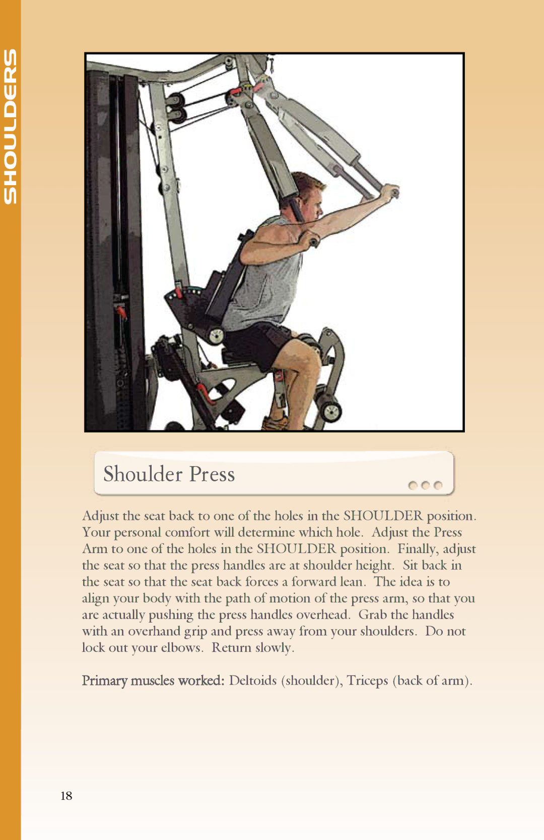 BodyCraft Strength Training System manual Shoulder Press 