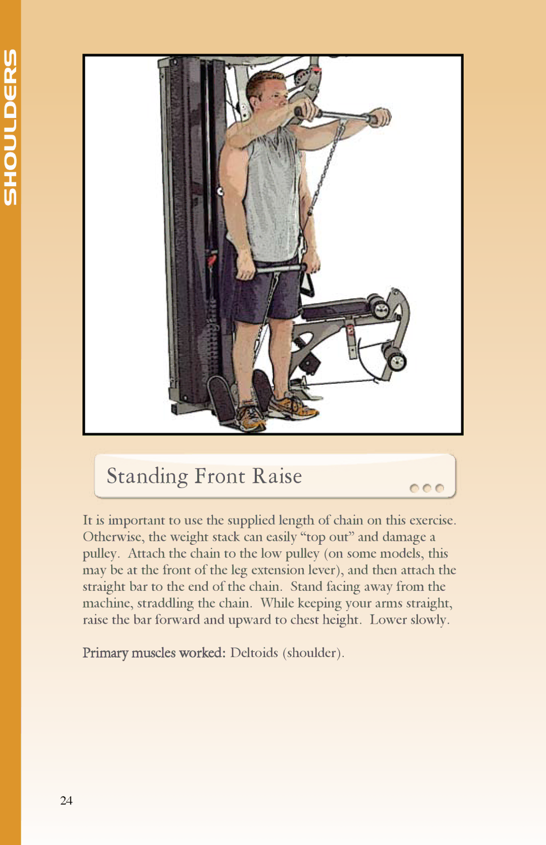 BodyCraft Strength Training System manual Standing Front Raise 