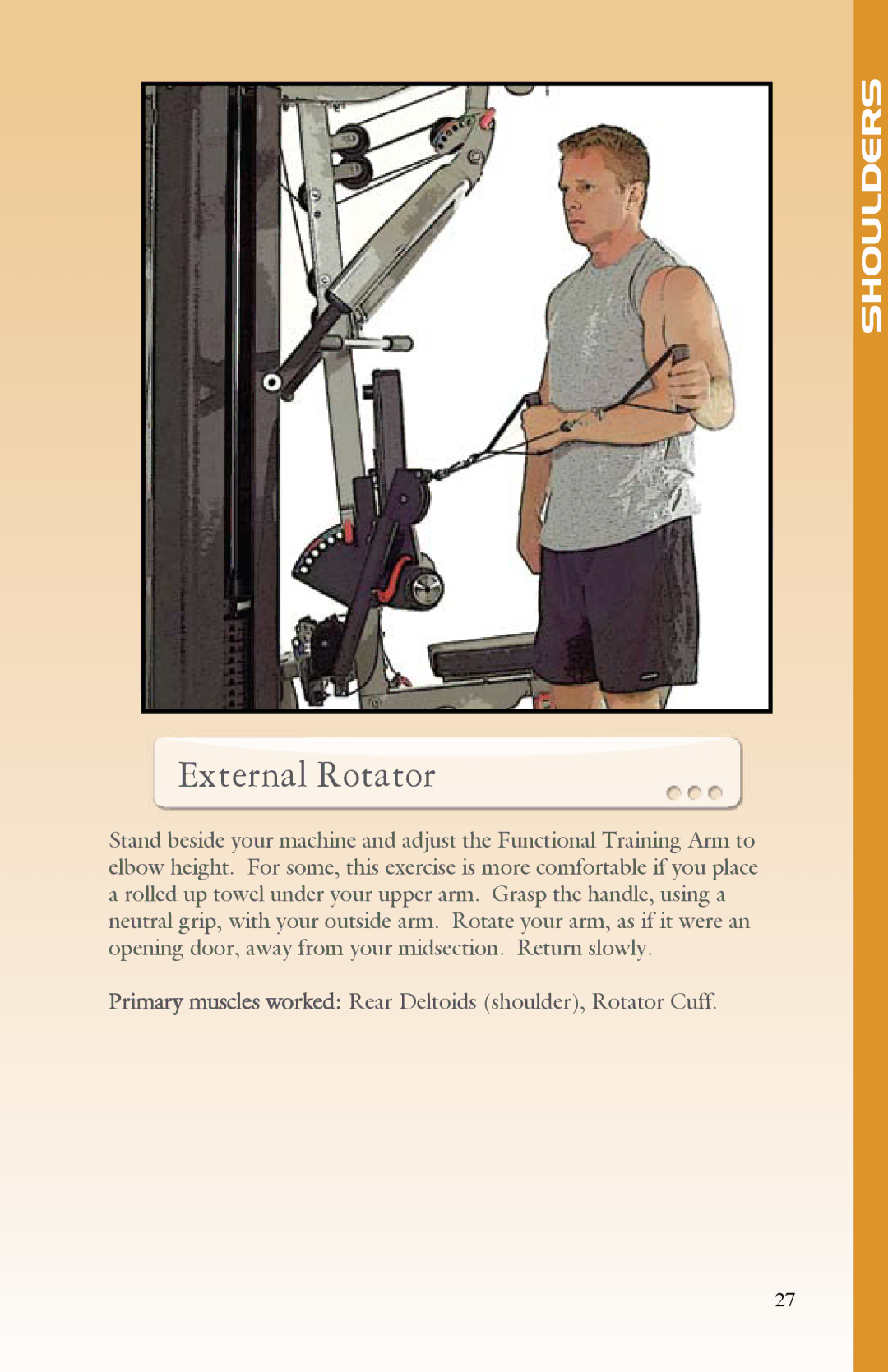 BodyCraft Strength Training System manual External Rotator 