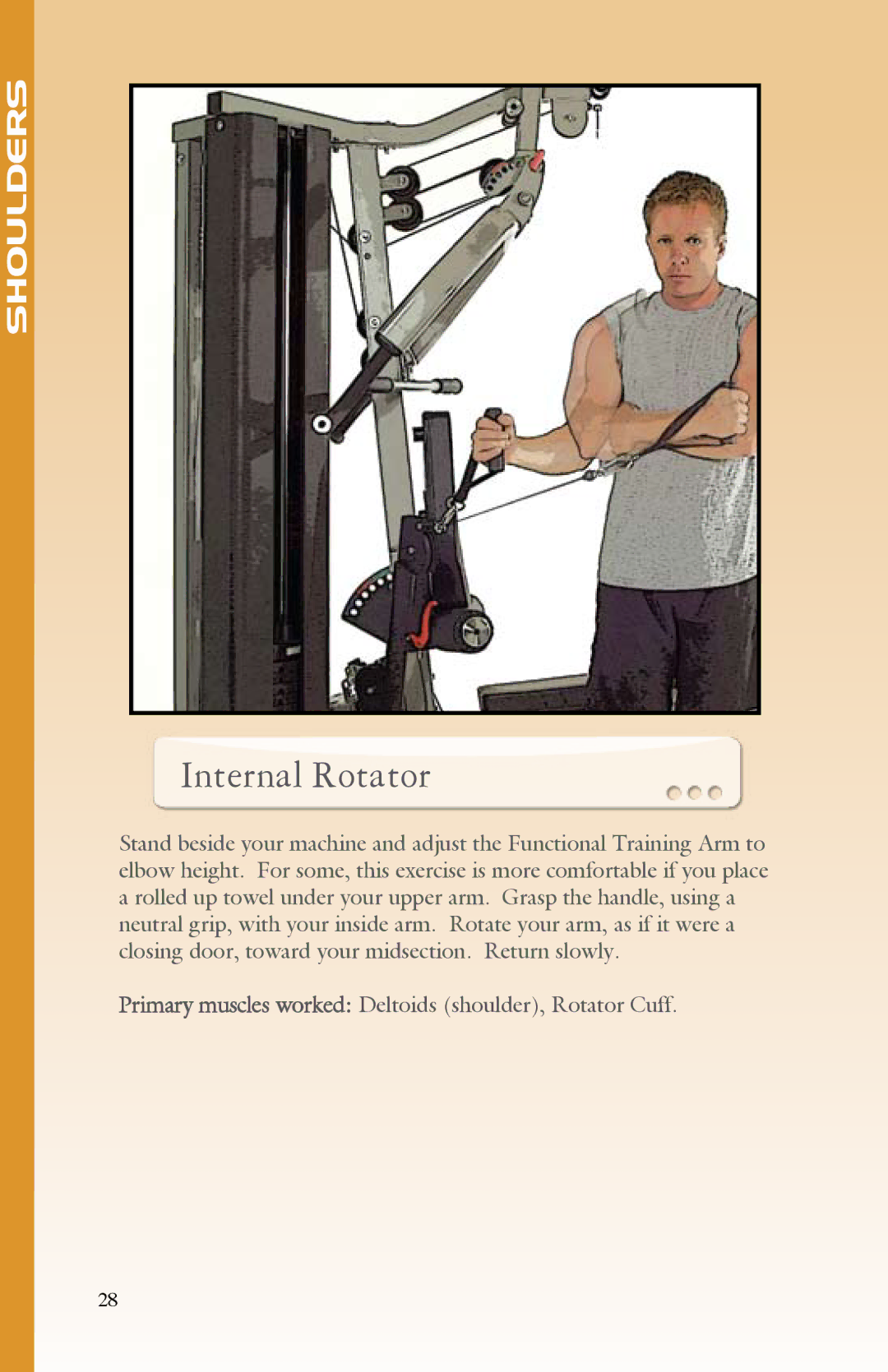 BodyCraft Strength Training System manual Internal Rotator 