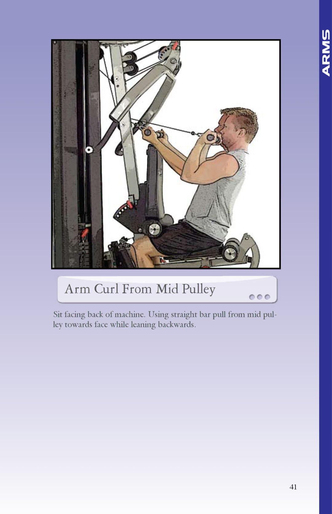 BodyCraft Strength Training System manual Arm Curl From Mid Pulley 