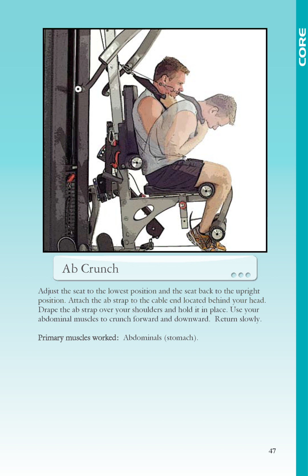 BodyCraft Strength Training System manual Ab Crunch 