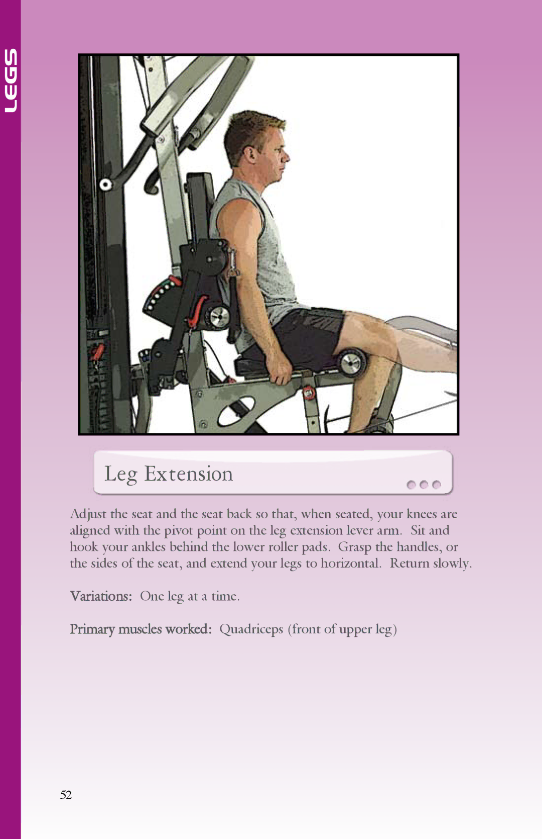 BodyCraft Strength Training System manual Leg Extension 