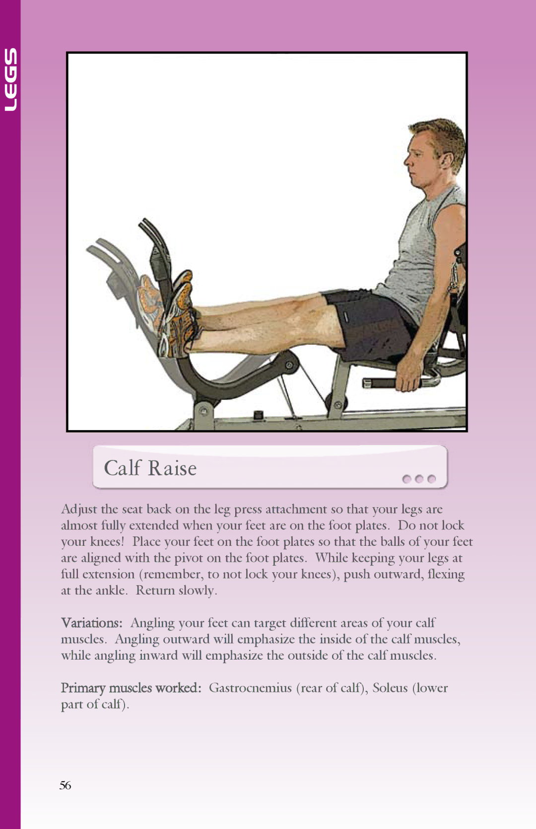 BodyCraft Strength Training System manual Calf Raise 