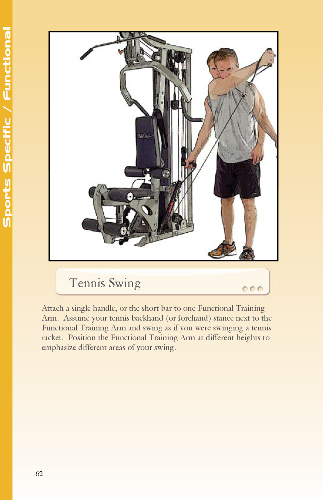 BodyCraft Strength Training System manual Tennis Swing 