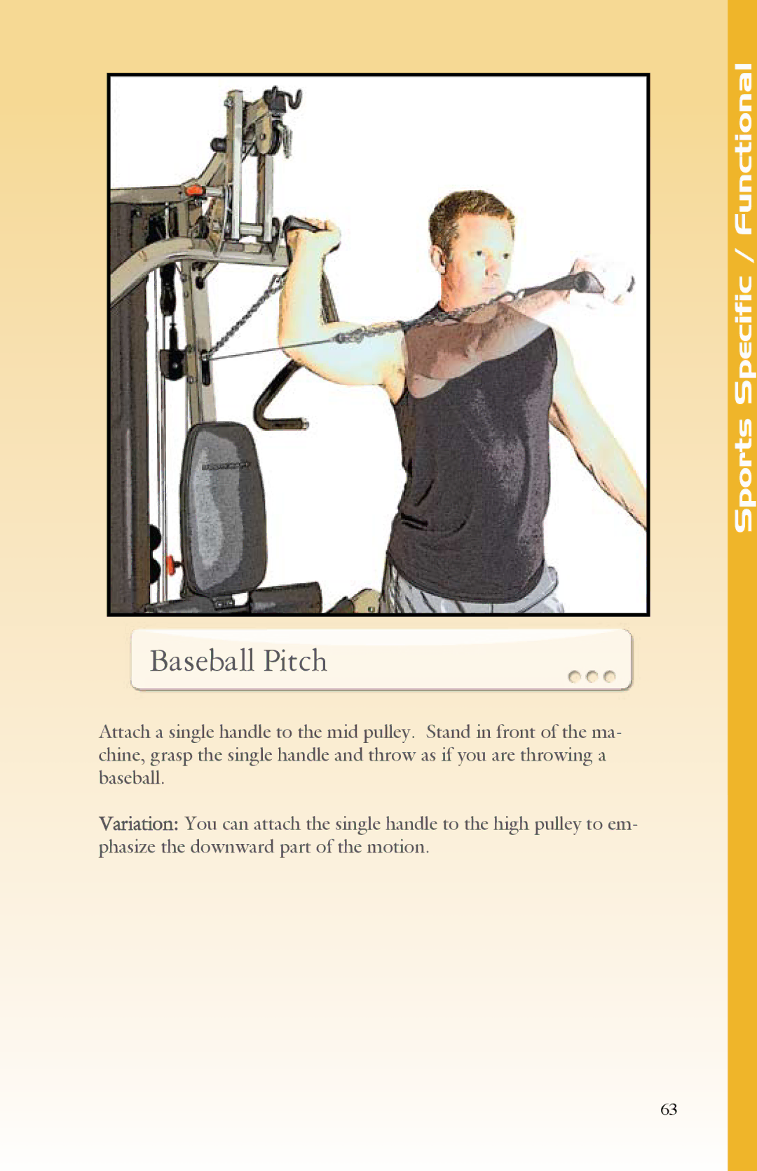 BodyCraft Strength Training System manual Baseball Pitch 