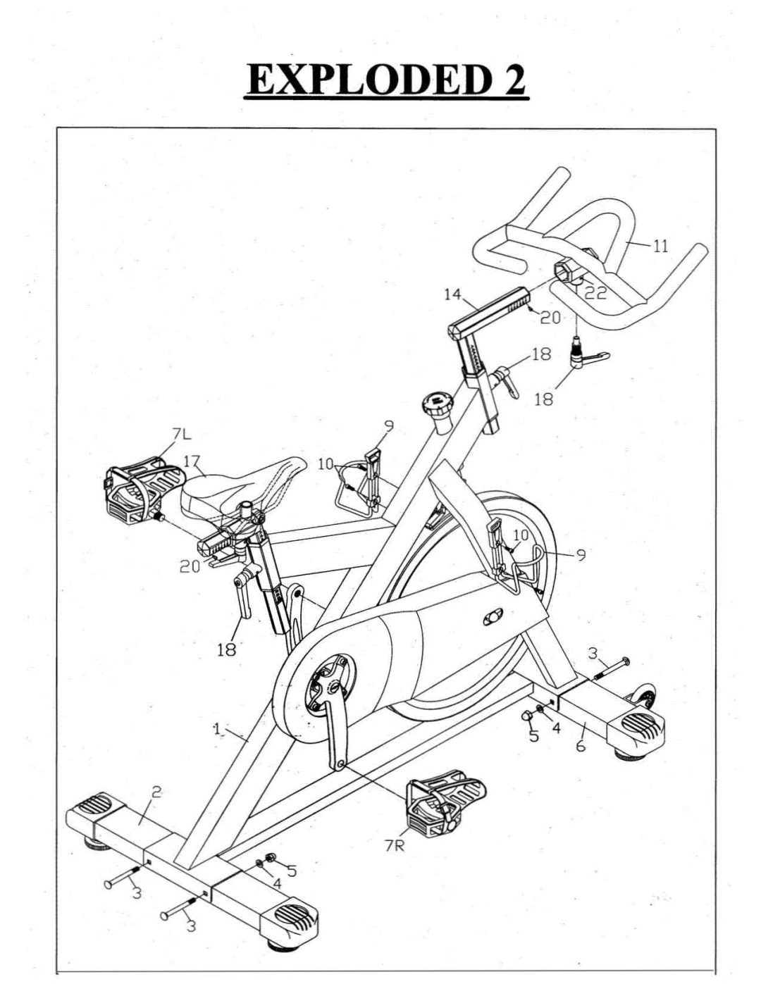 BodyCraft VF803J manual Exploded 