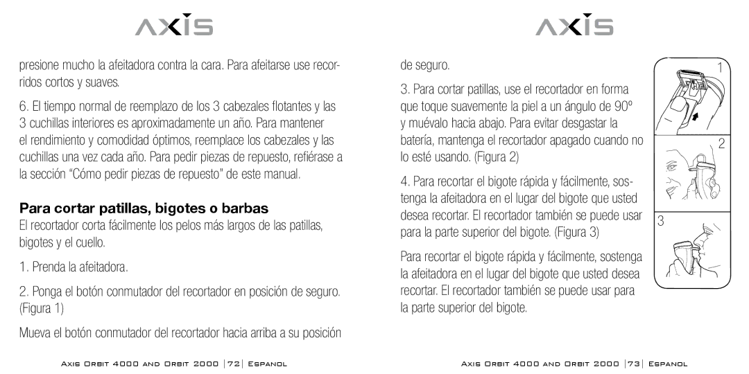 Bodyline Products International AX-2330 Para cortar patillas, bigotes o barbas, De seguro, La parte superior del bigote 