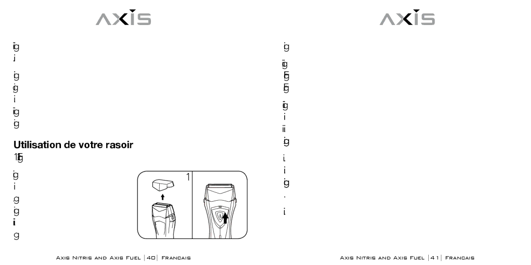 Bodyline Products International AX3335 Utilisation de votre rasoir, Retirez le capuchon de protection en plastique. Fig 