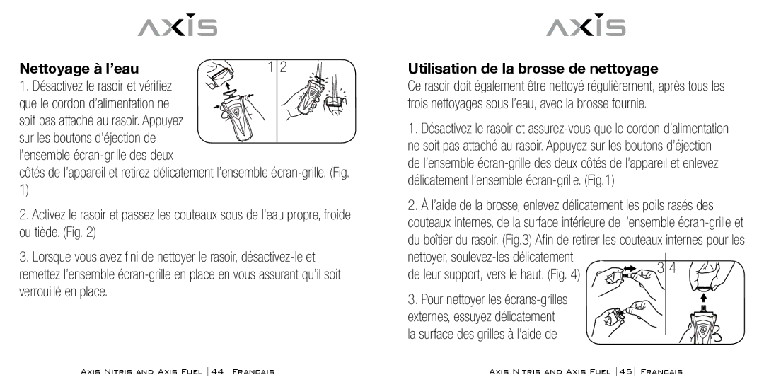 Bodyline Products International AX3335 Nettoyage à l’eau, Que le cordon d’alimentation ne, Sur les boutons d’éjection de 