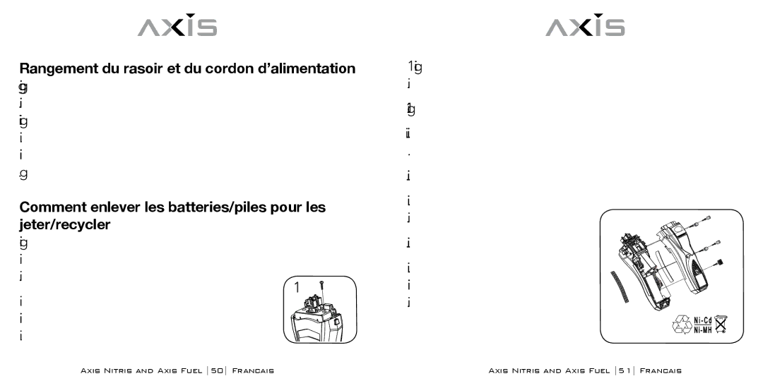 Bodyline Products International AX3331, AX3335 Comment enlever les batteries/piles pour les jeter/recycler 