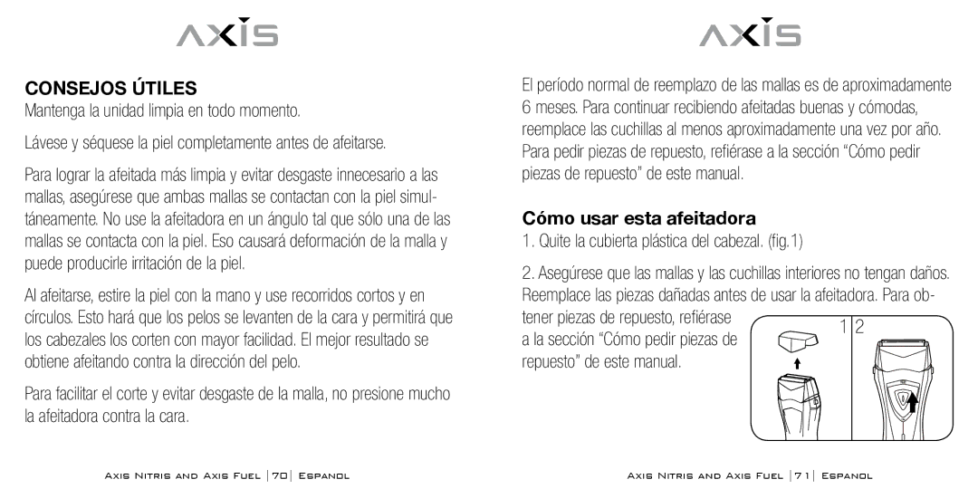 Bodyline Products International AX3331 Consejos Útiles, Mantenga la unidad limpia en todo momento, Repuesto de este manual 