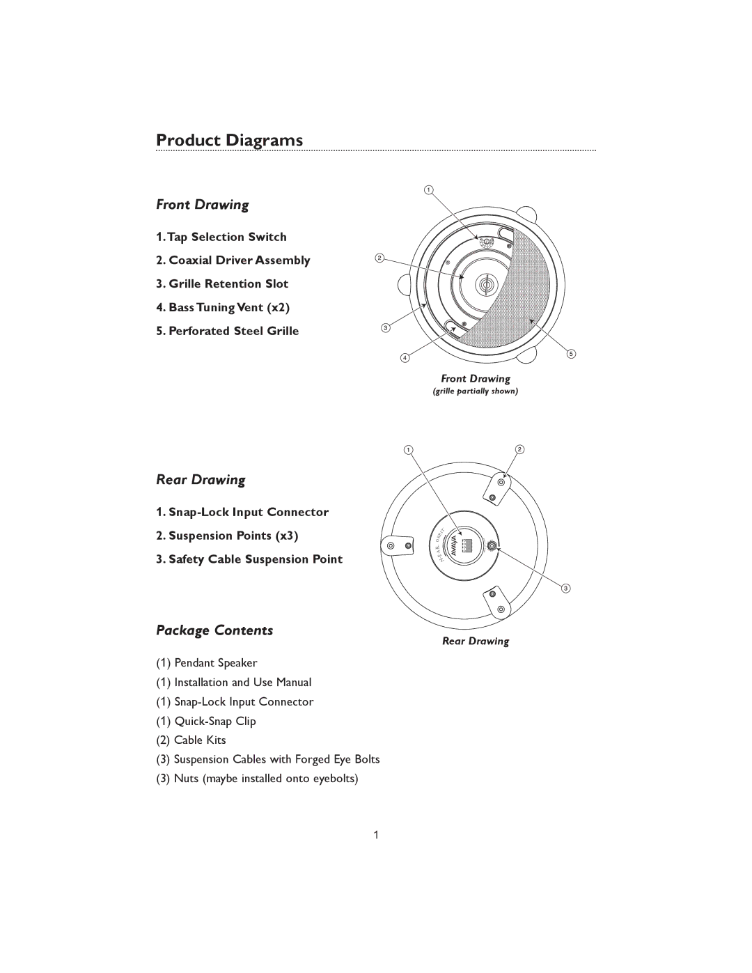 Bogen 700286206, 700286198 specifications Product Diagrams, Front Drawing 