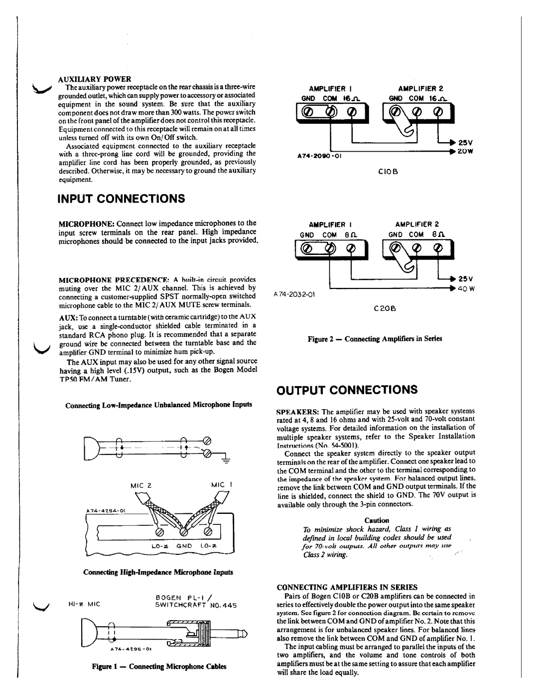 Bogen C20B, C10B manual 