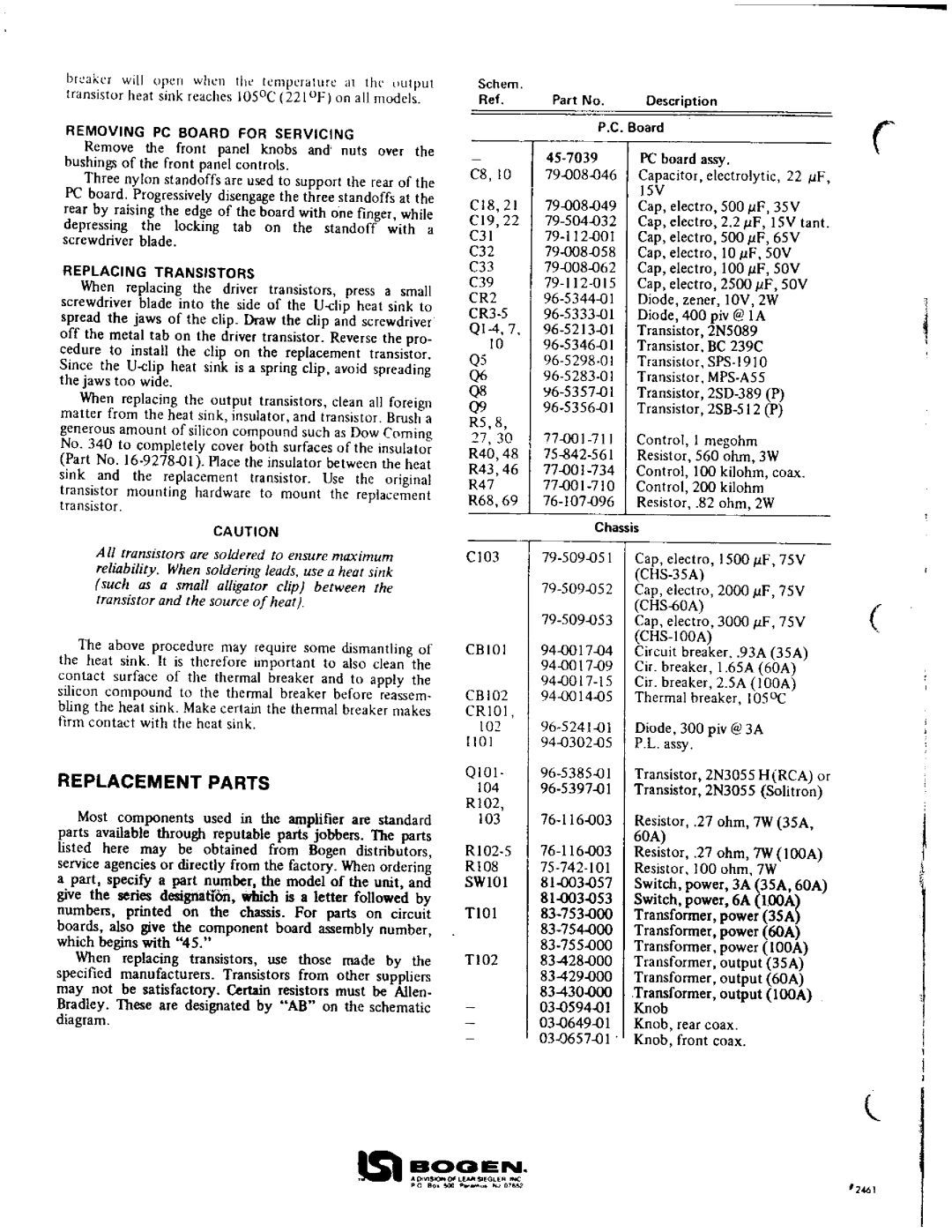 Bogen CHS-35A manual 