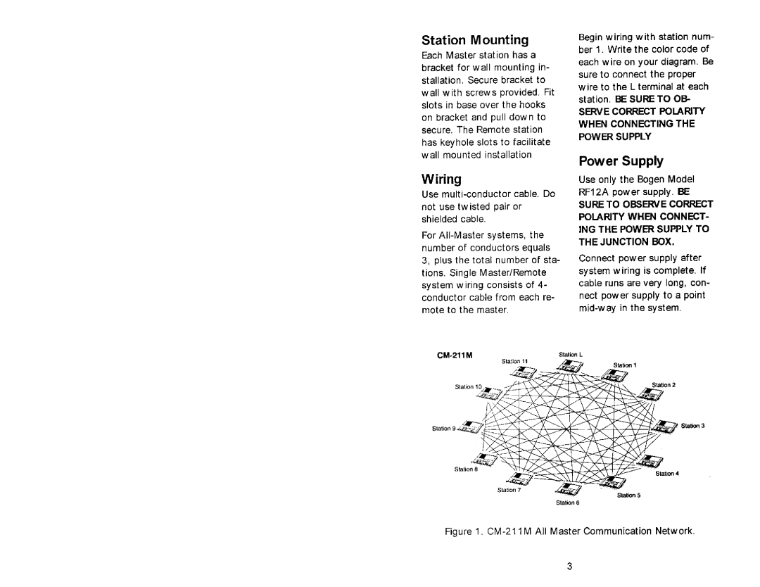 Bogen CM-206M manual 