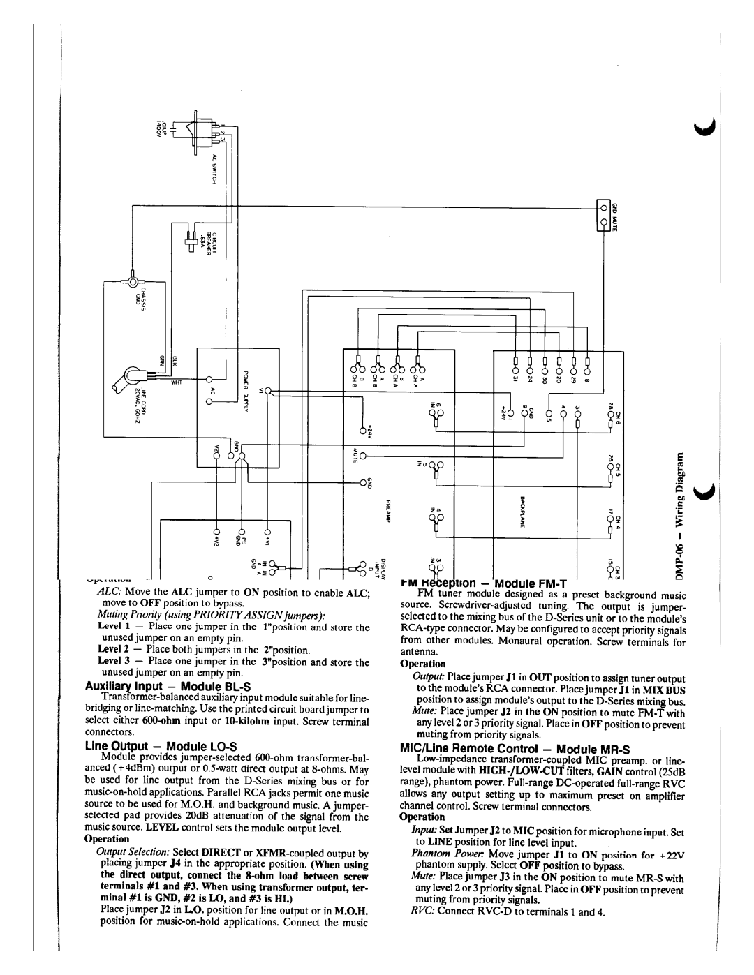 Bogen DMP-06 manual 