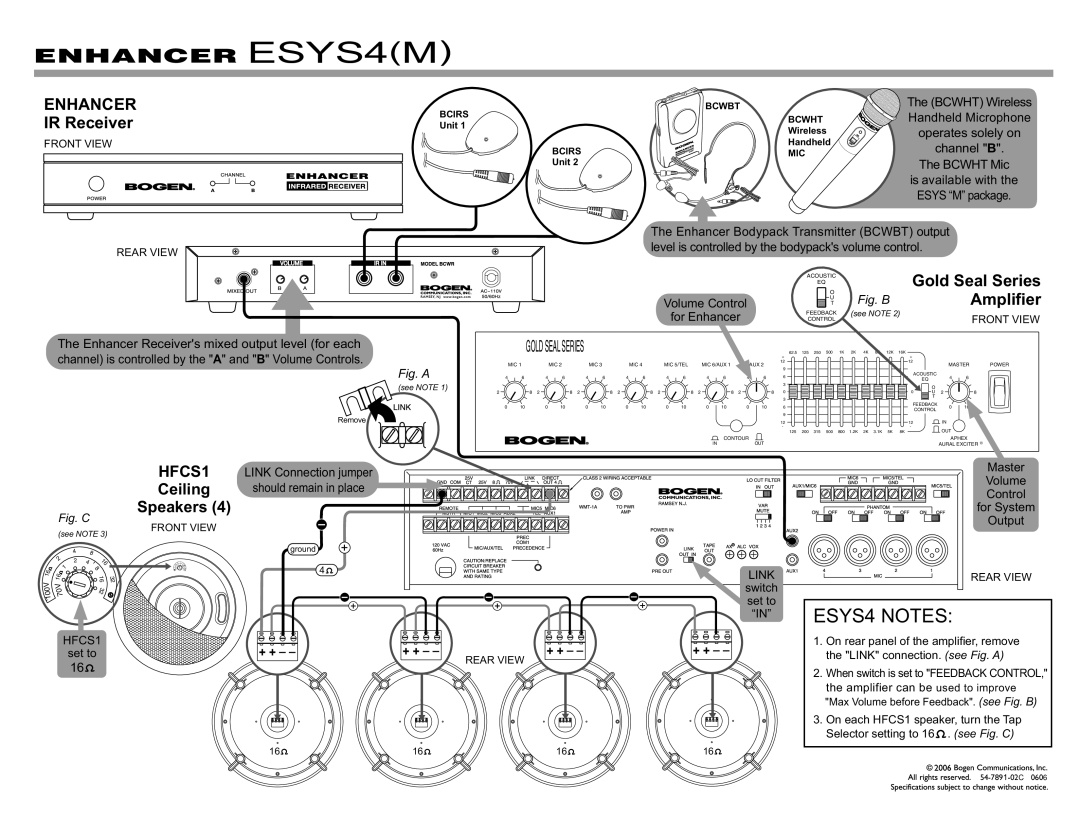 Bogen ESYS1 (M) manual ESYS4M, ESYS4 Notes, Channel B 