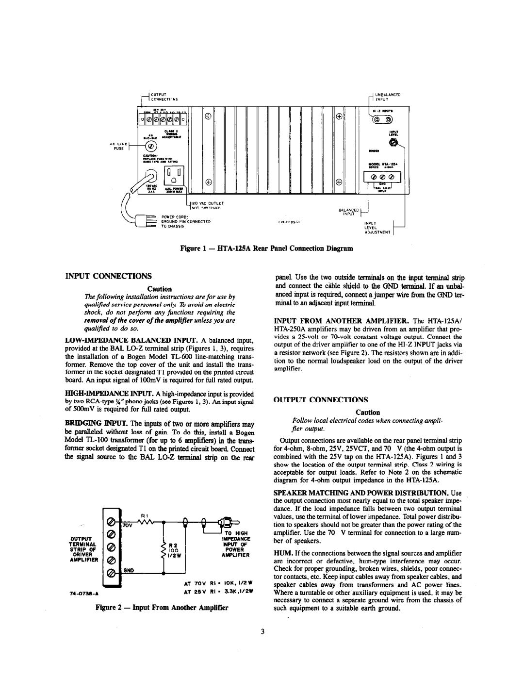 Bogen HTA-125A manual 