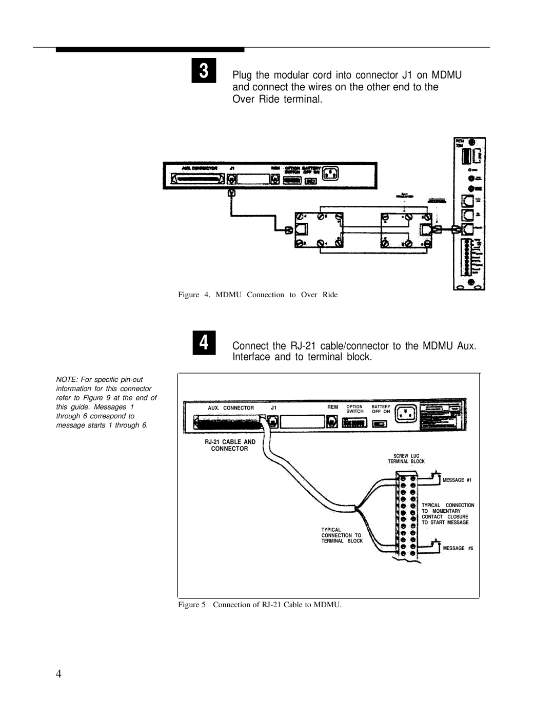 Bogen LUMDMU manual Mdmu Connection to Over Ride 