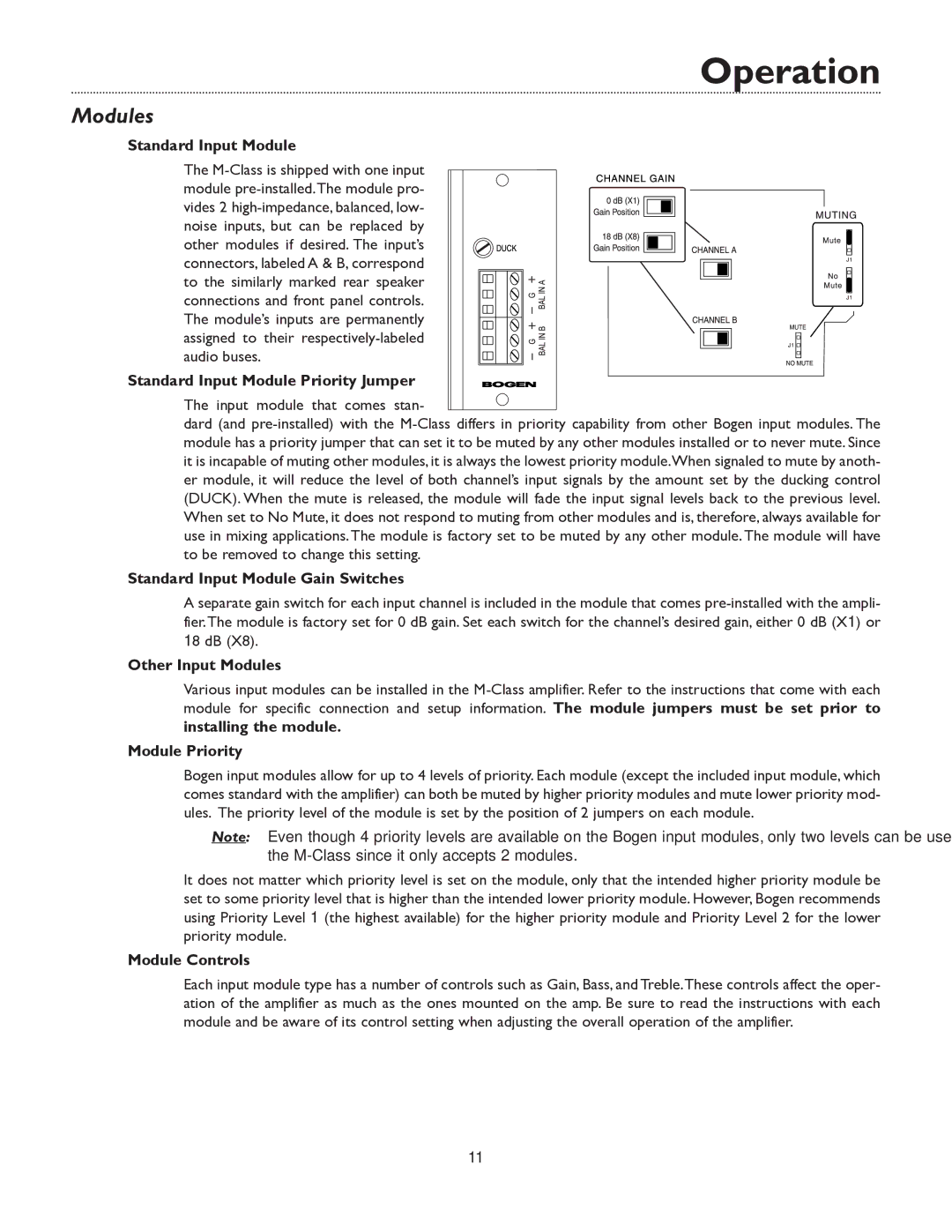 Bogen M600, M450, BOGEN M300 manual Modules 