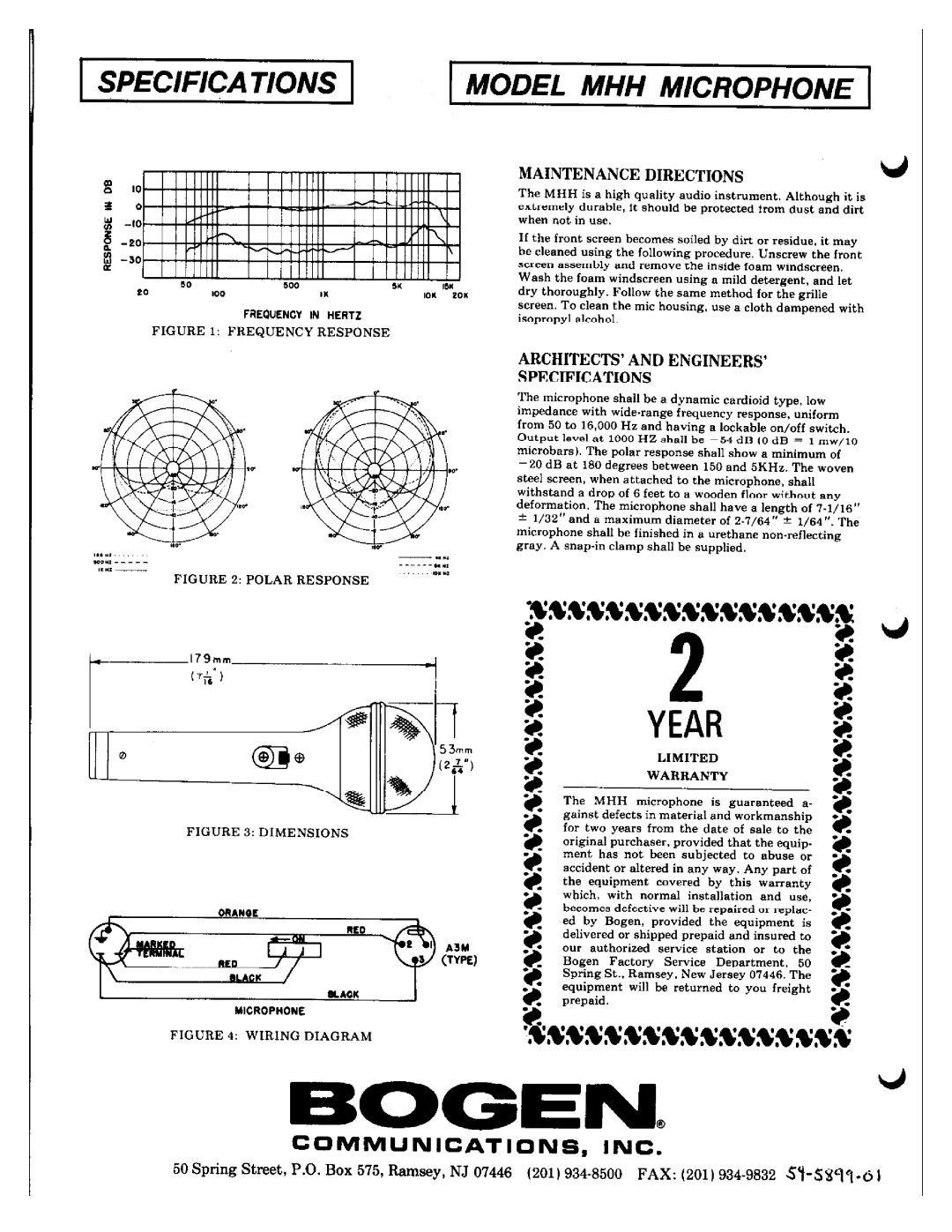 Bogen MHH manual 