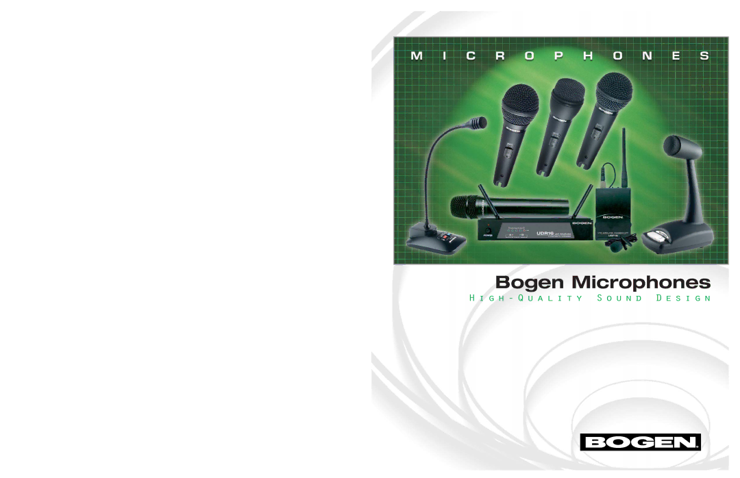 Bogen specifications Bogen Microphones 