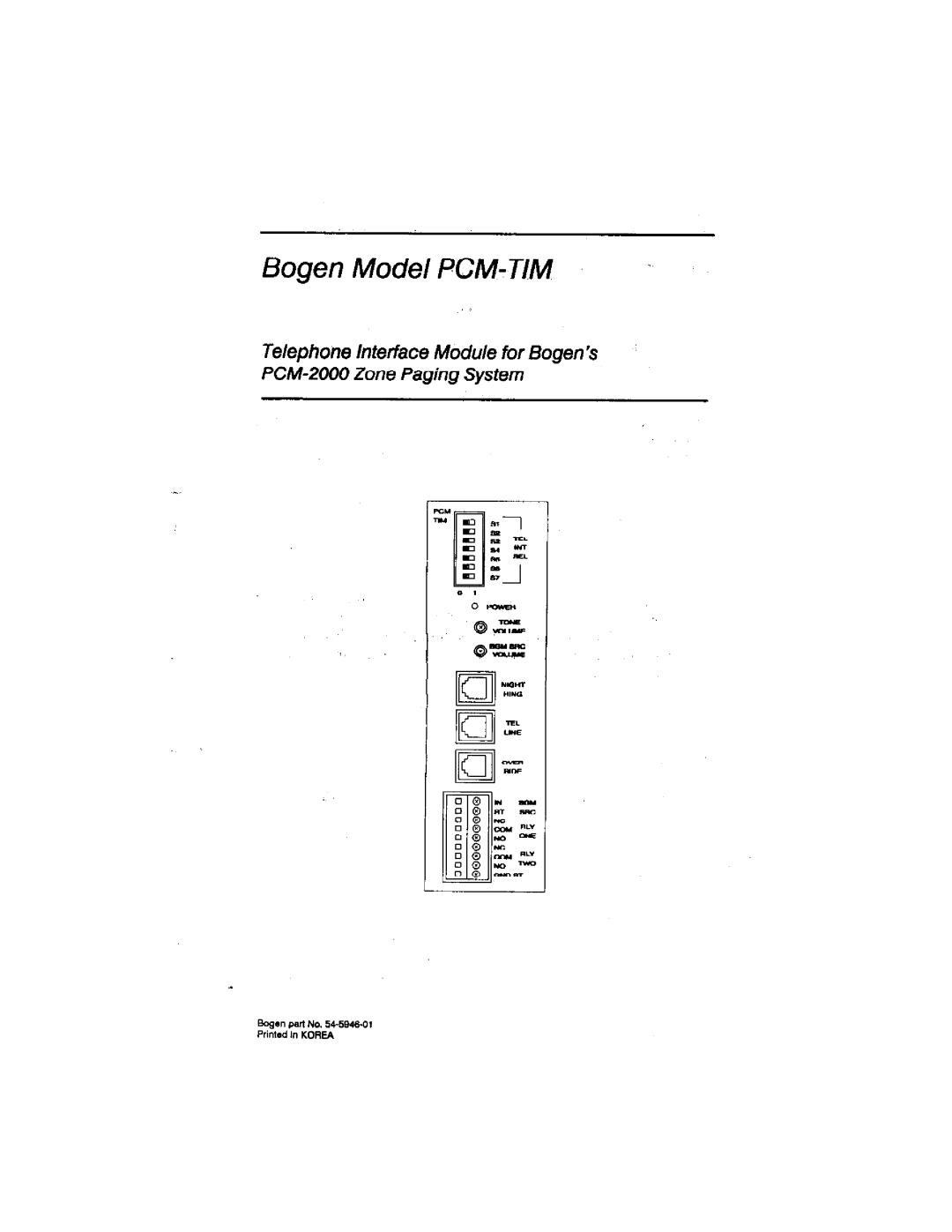 Bogen PCM-TIM manual 