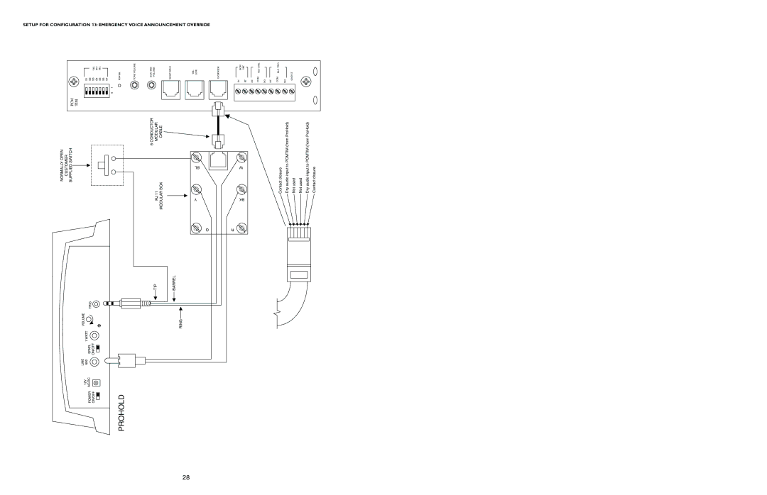 Bogen PCM2000 manual Prohold 