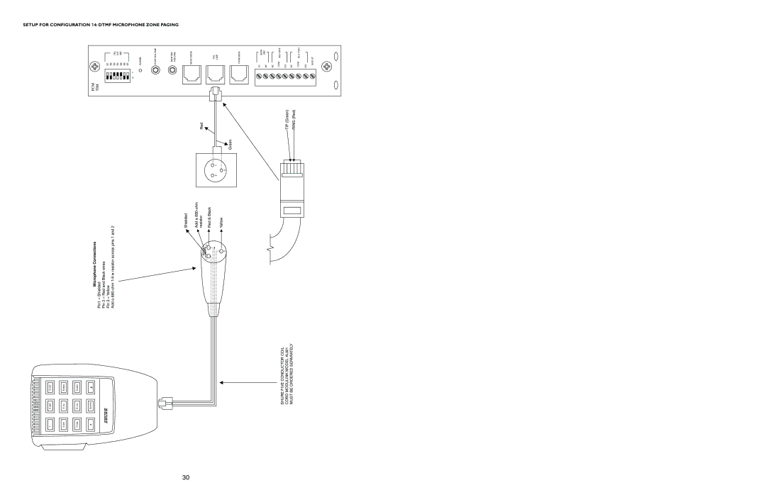 Bogen PCM2000 manual Shure 