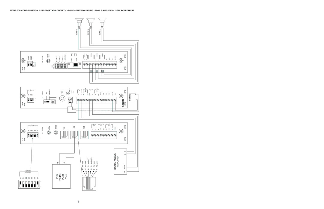 Bogen PCM2000 manual Pbx 