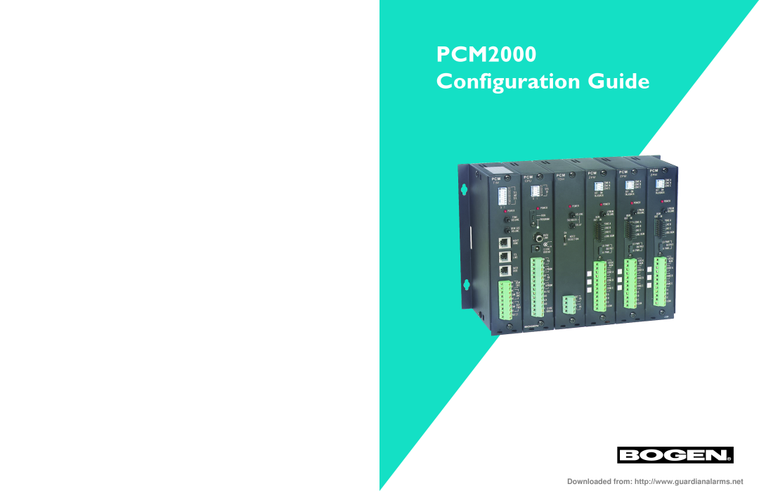 Bogen specifications PCM2000 ADDENDUM 