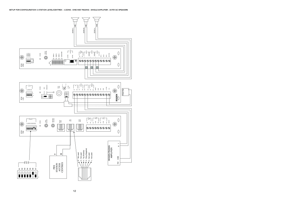 Bogen PCM2000 manual Station, Access, Centrex, Bogen Paging, Amplifier 
