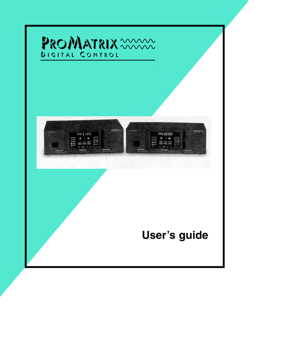 Bogen PM-3180, PM-3000 manual User’s guide 