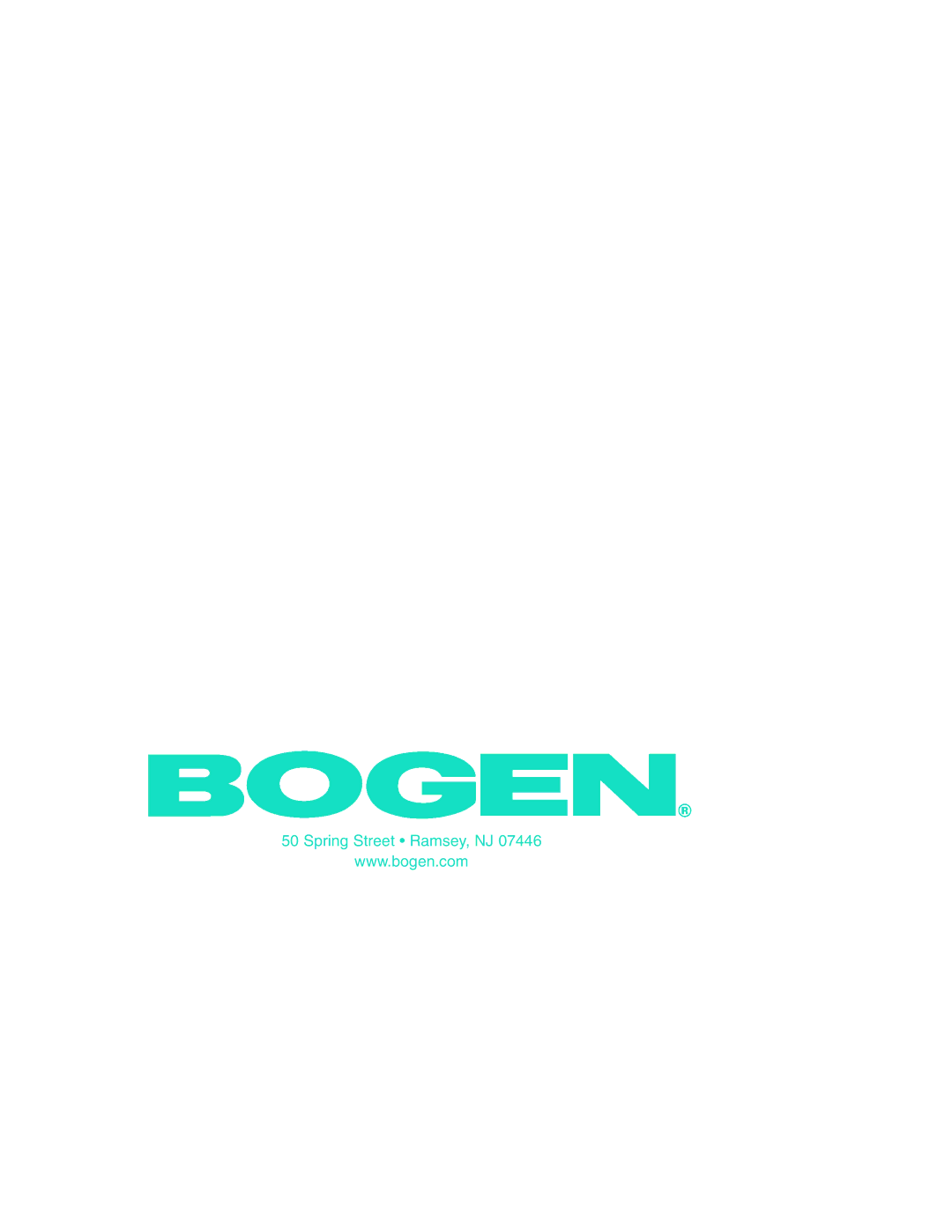 Bogen PM-3180, PM-3000 manual Spring Street Ramsey, NJ 