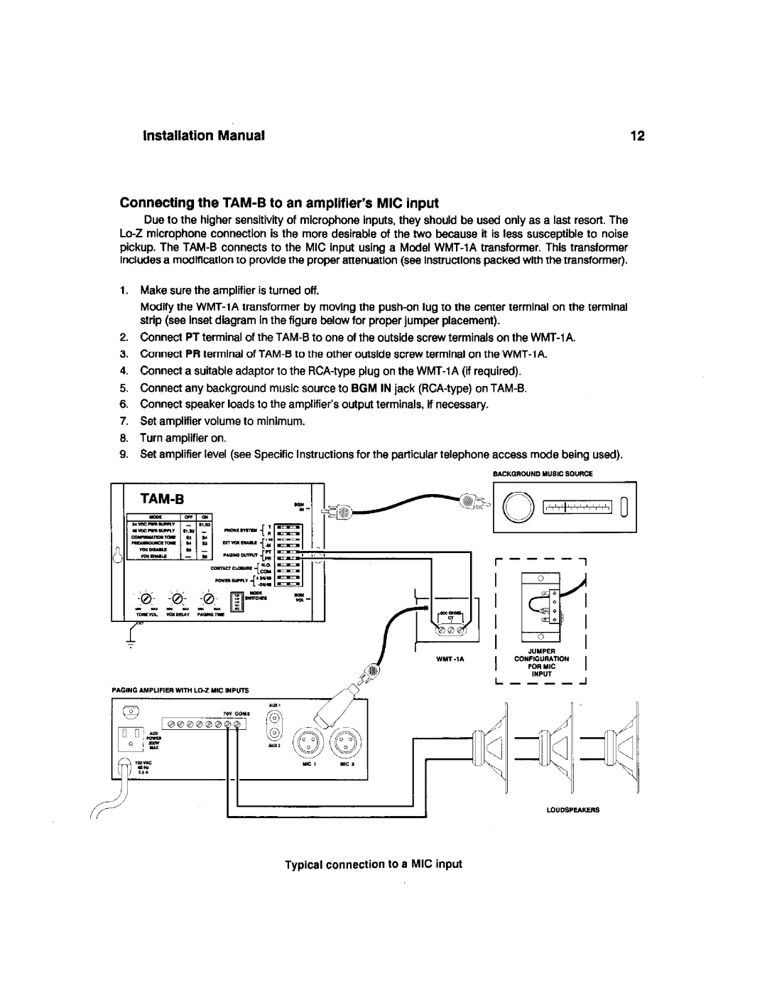 Bogen TAM-B manual 