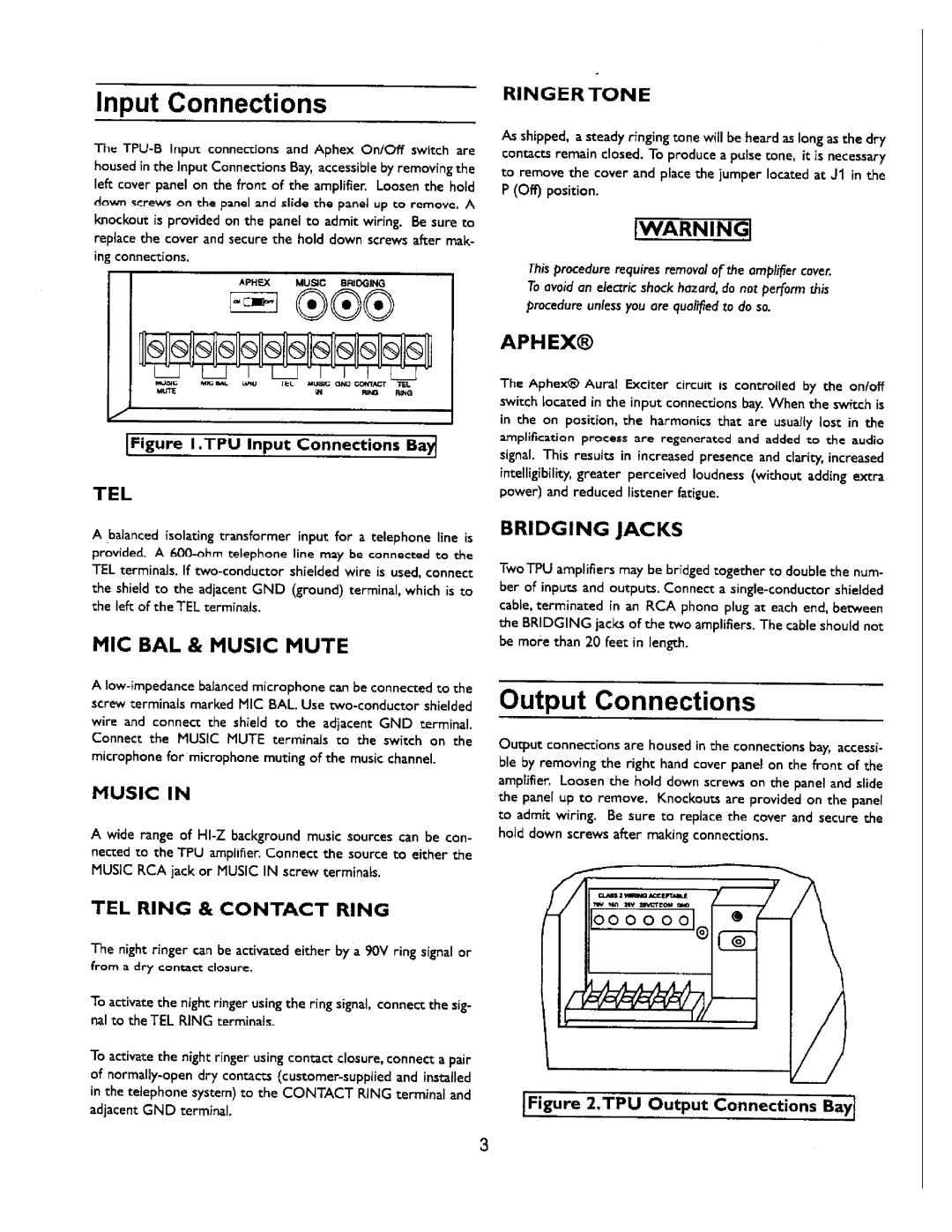 Bogen TPU-35B manual 