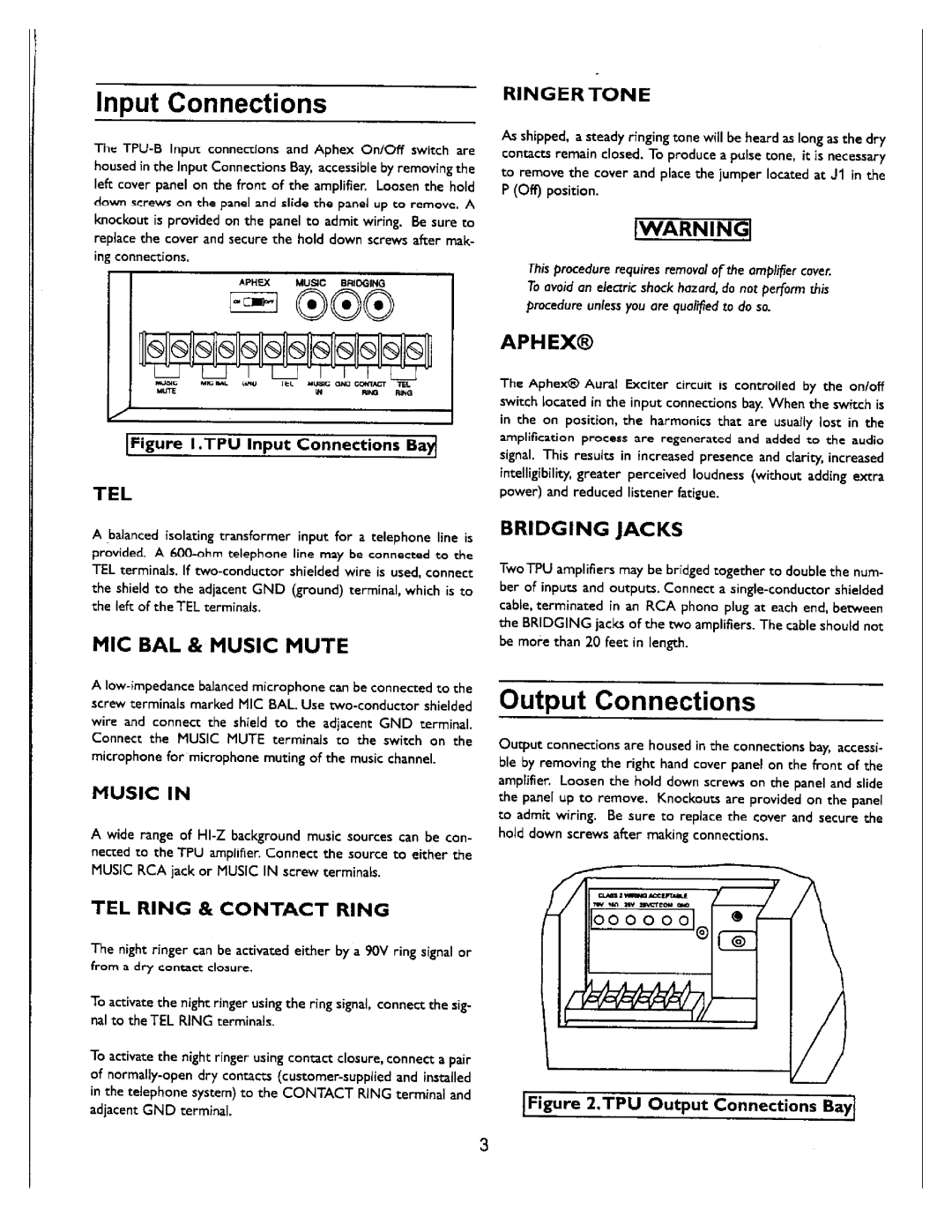 Bogen TPU-35B manual 