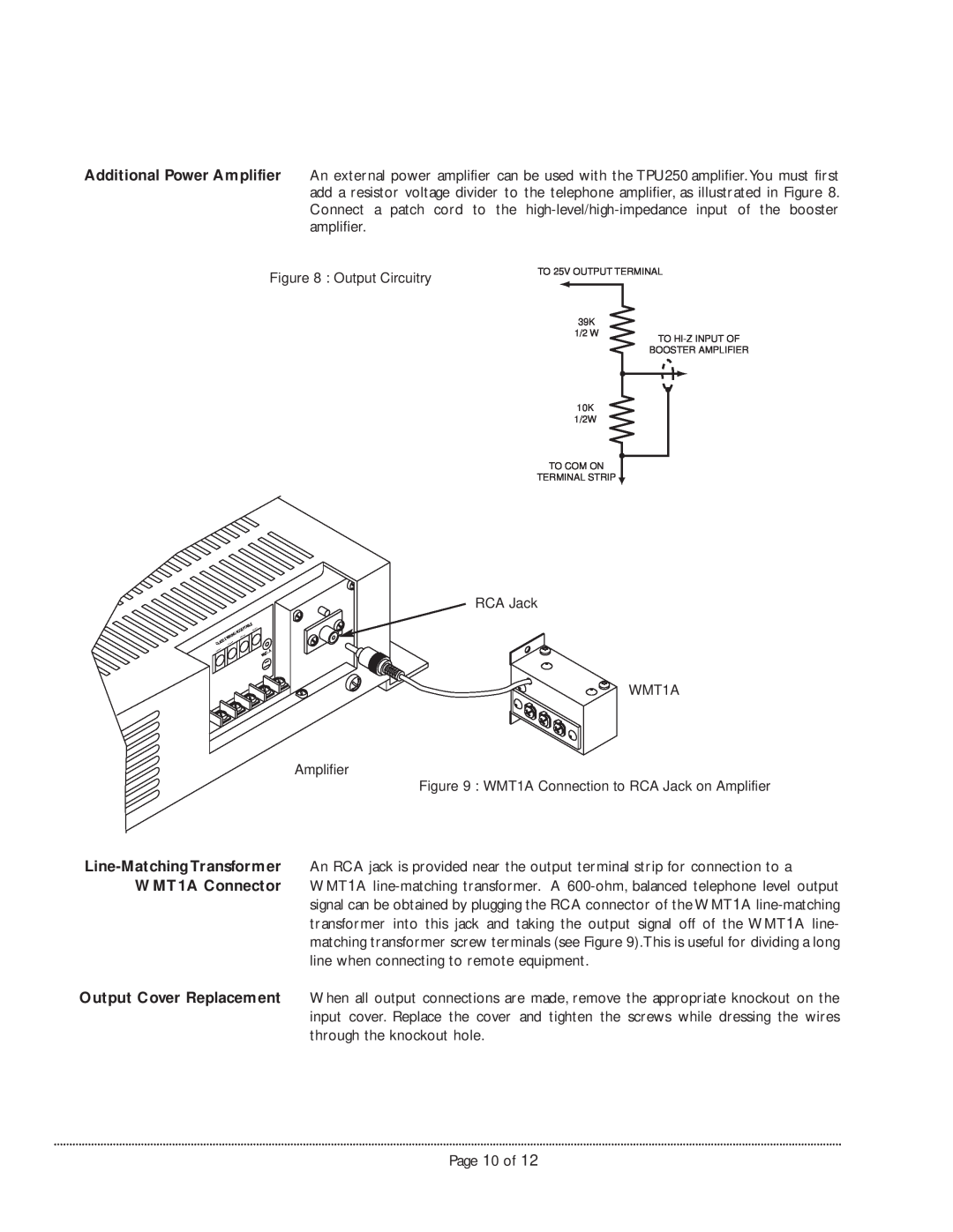 Bogen TPU250 manual Page 10 of 