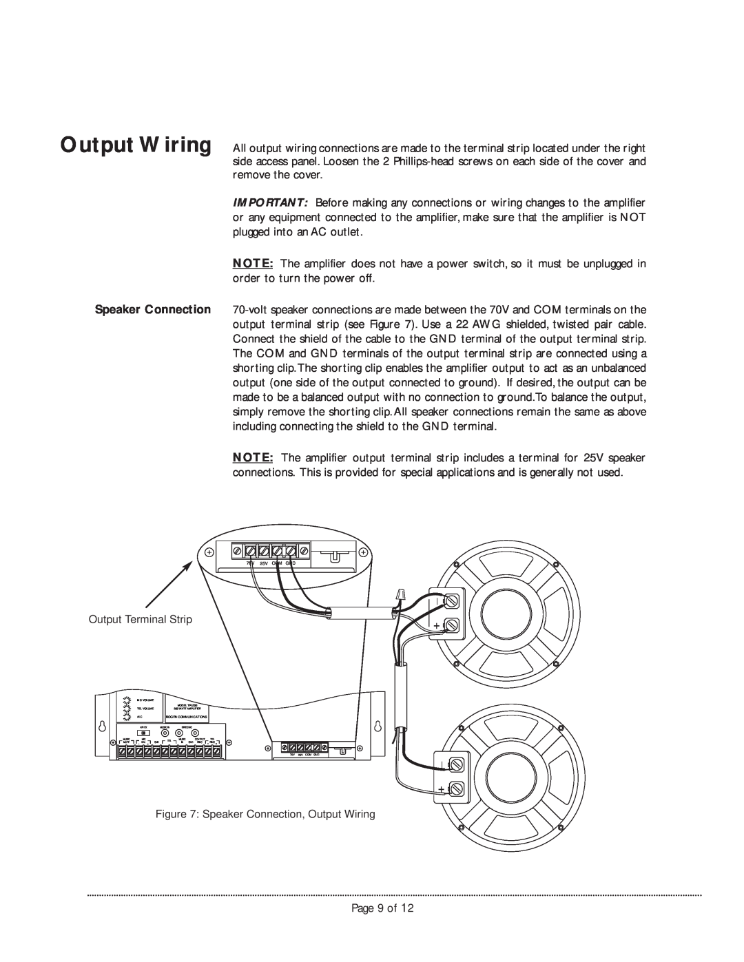 Bogen TPU250 manual Page 9 of 