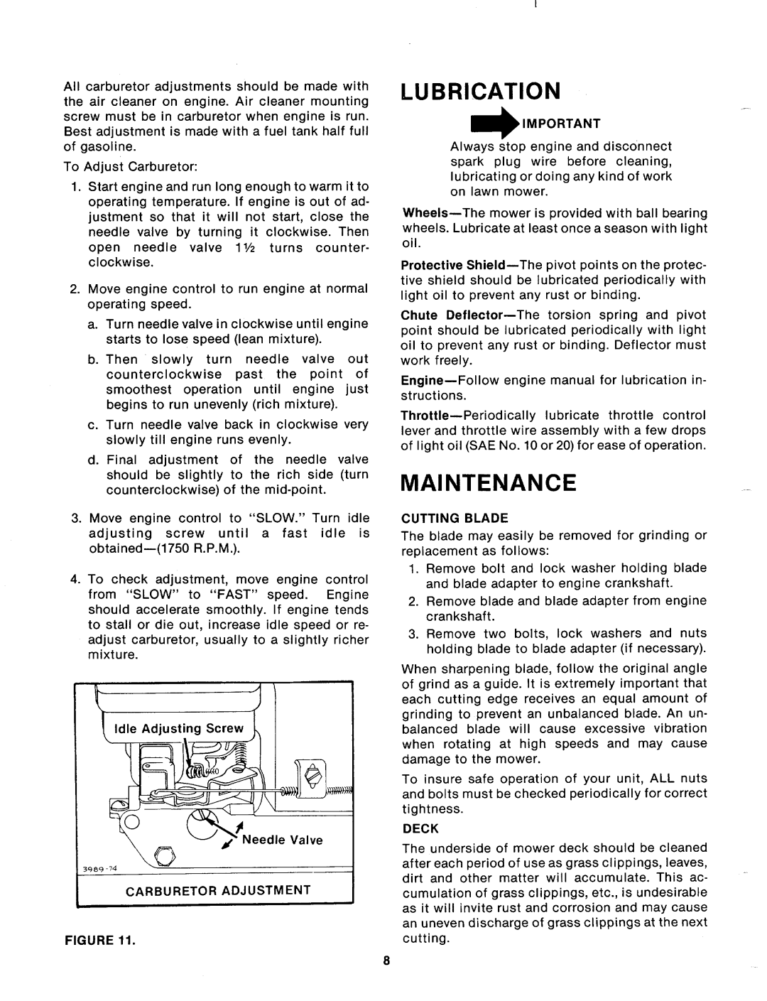 Bolens 110-670A manual 