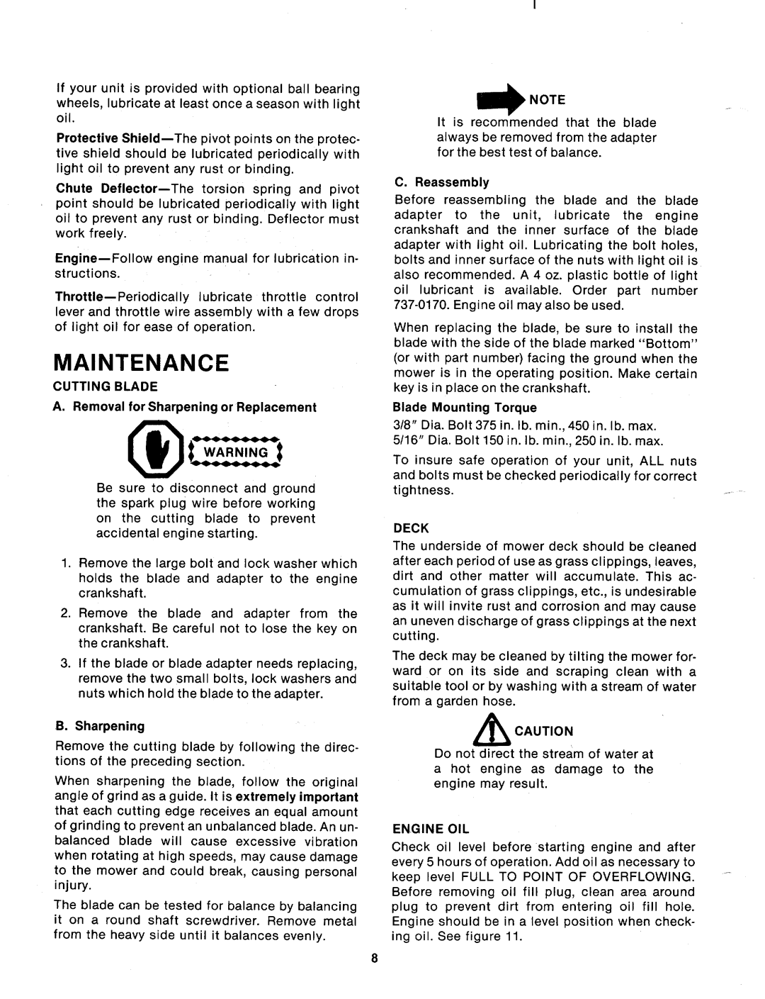 Bolens 112-110A, 112-120A manual 