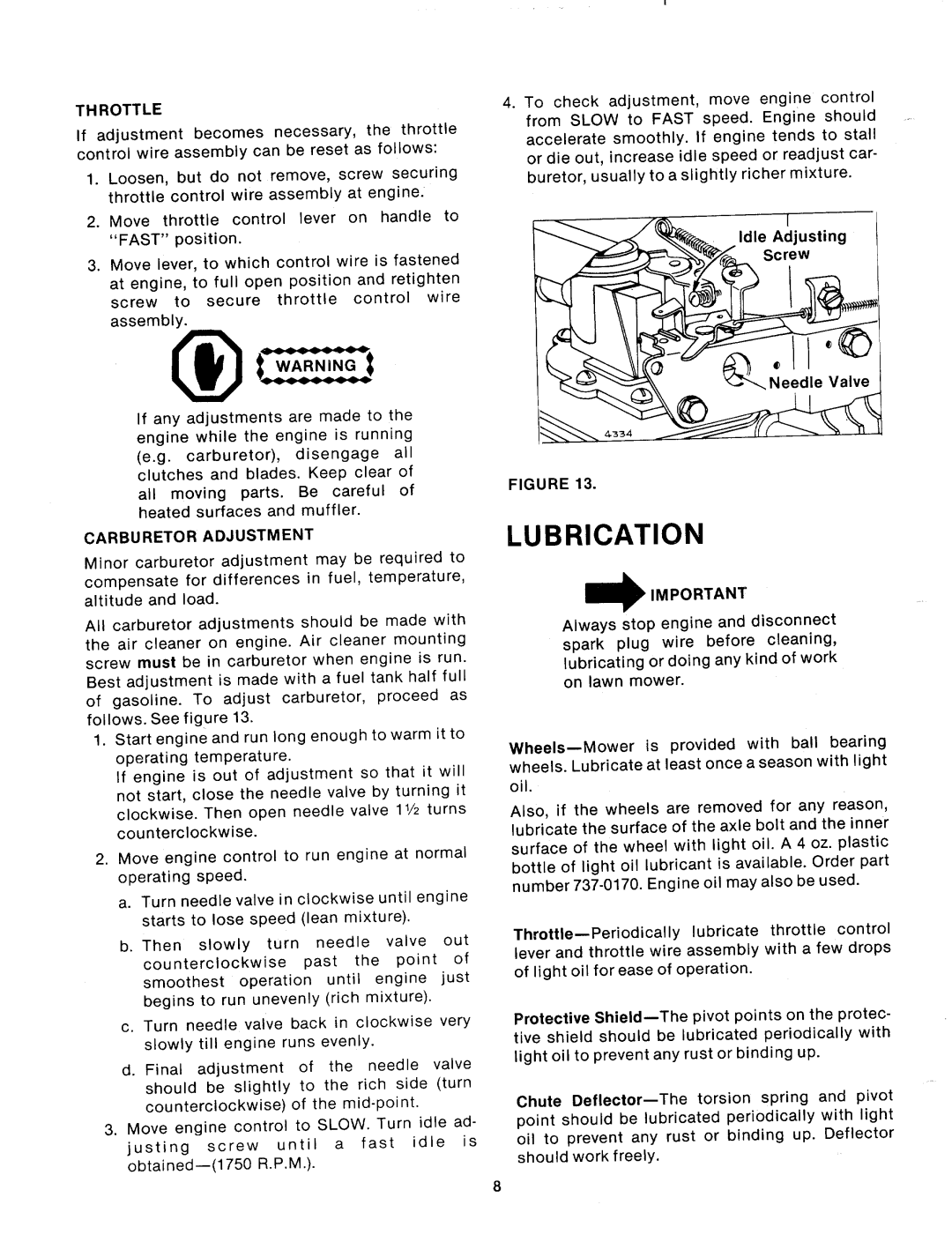 Bolens 112-170A manual 