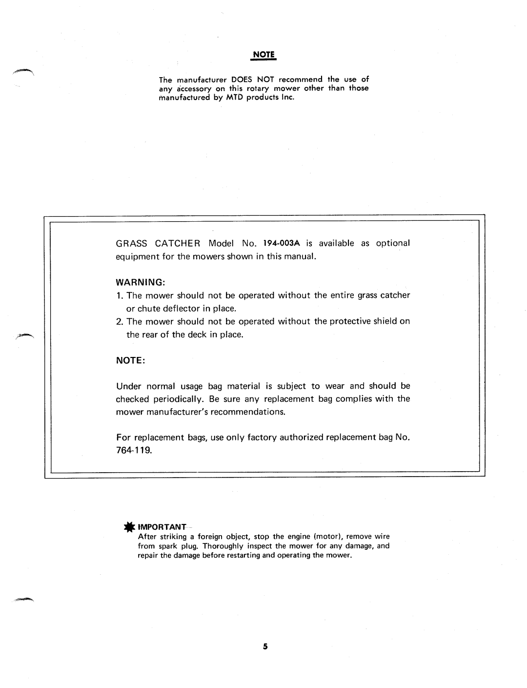 Bolens 114-030A, 114-090A manual 