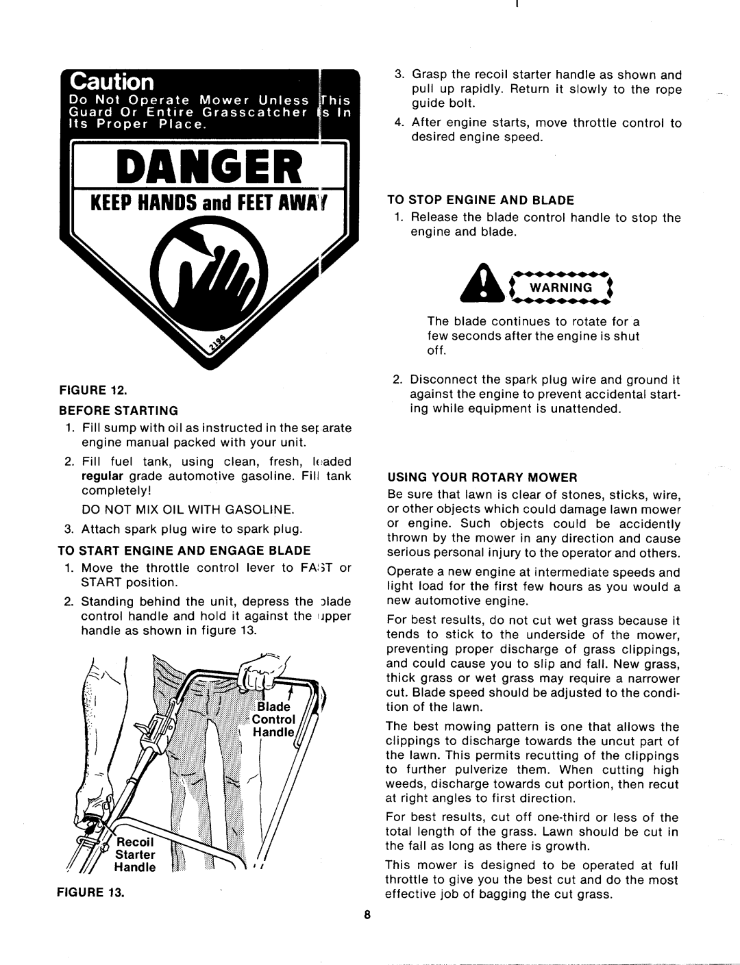 Bolens 115-500-000 manual 